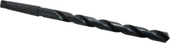 Interstate - 55/64", 3MT 118° Point High Speed Steel Taper Shank Drill Bit - Oxide Finish, 10" Flute Length, 15" OAL, Spiral Flute, Series 502 - Industrial Tool & Supply