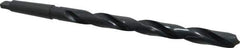 Interstate - 57/64", 3MT 118° Point High Speed Steel Taper Shank Drill Bit - Oxide Finish, 10" Flute Length, 15" OAL, Spiral Flute, Series 502 - Industrial Tool & Supply