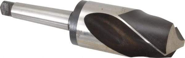Interstate - 2-7/8", 4MT 118° Point High Speed Steel Taper Shank Drill Bit - Oxide Finish, 4-1/2" Flute Length, 11" OAL, Spiral Flute - Industrial Tool & Supply