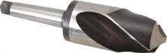 Interstate - 2-7/8", 4MT 118° Point High Speed Steel Taper Shank Drill Bit - Oxide Finish, 4-1/2" Flute Length, 11" OAL, Spiral Flute - Industrial Tool & Supply