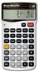 Calculated Industries - 11-Digit (7 normal, 4 Fractions) with Full Annunciators 30 Function Handheld Calculator - 5/8" x 2-1/2" (15.88mm x 63.5mm) Display Size, Silver, LR-44/A76 Powered, 7" Long x 5" Wide x 1" High - Industrial Tool & Supply