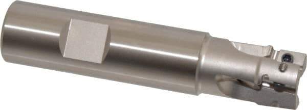 Tungaloy - 3/4" Cut Diam, 0.429" Max Depth of Cut, 3/4" Shank Diam, 3.54" OAL, Indexable Square Shoulder End Mill - ASMT 11T3.. Inserts, Weldon Shank, 90° Lead Angle - Industrial Tool & Supply