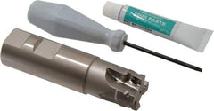 Tungaloy - 1" Cut Diam, 0.425" Max Depth of Cut, 1" Shank Diam, 3.74" OAL, Indexable Square Shoulder End Mill - ASMT 11T3.. Inserts, Weldon Shank, 90° Lead Angle - Industrial Tool & Supply