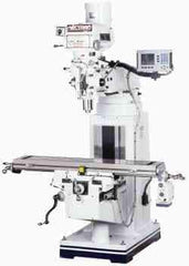 Vectrax - 9" Table Width x 49" Table Length, Variable Speed Pulley Control, 3 Phase Knee Milling Machine - R8 Spindle Taper, 3 hp - Industrial Tool & Supply