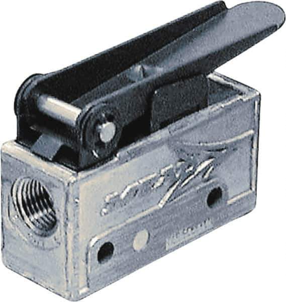 Mead - 0.11 CV Rate, 3 Way Pilot Air Valve - Emergency Stop Actuator - Industrial Tool & Supply