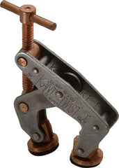Kant Twist - 350 Lb, 7/8" Max Opening, 1/2" Open Throat Depth, 1/2" Closed Throat Depth, Cantilever Clamp - High Tensile Steel Jaw, T-Handle, 2-1/8" OAL, 1-3/4" Max Width - Industrial Tool & Supply