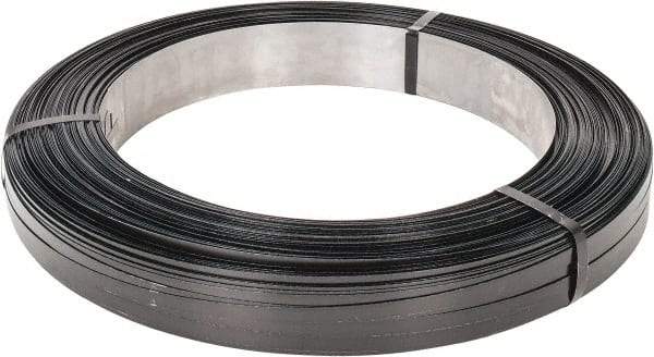 Made in USA - 2,688' Long x 1/2" Wide, Oscillated Coil Steel Strapping - 1,300 Lb Capacity, 0.023" Thick - Industrial Tool & Supply