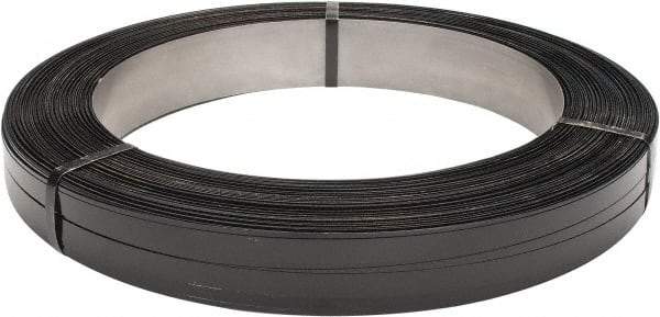 Made in USA - 1,796' Long x 3/4" Wide, Oscillated Coil Steel Strapping - 2,000 Lb Capacity, 0.023" Thick - Industrial Tool & Supply