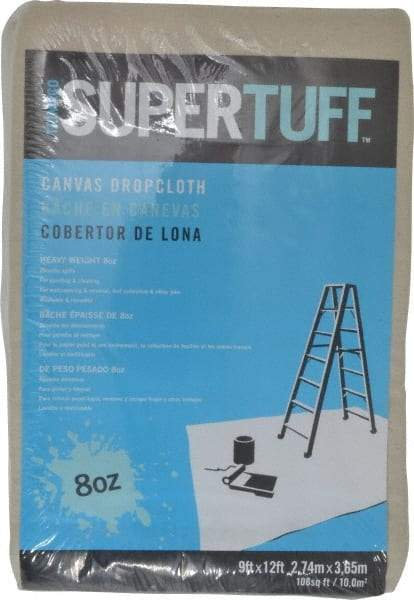 TRIMACO - Heavyweight 8 oz Canvas Drop Cloth - 12' x 9' - Industrial Tool & Supply
