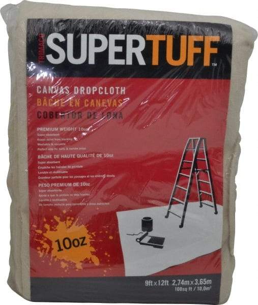 TRIMACO - Extra Heavyweight 10 oz Canvas Drop Cloth - 12' x 9' - Industrial Tool & Supply