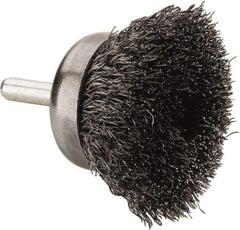 Anderson - 1-3/4" Brush Diam, Crimped, End Brush - 1/4" Diam Shank, 13,000 Max RPM - Industrial Tool & Supply