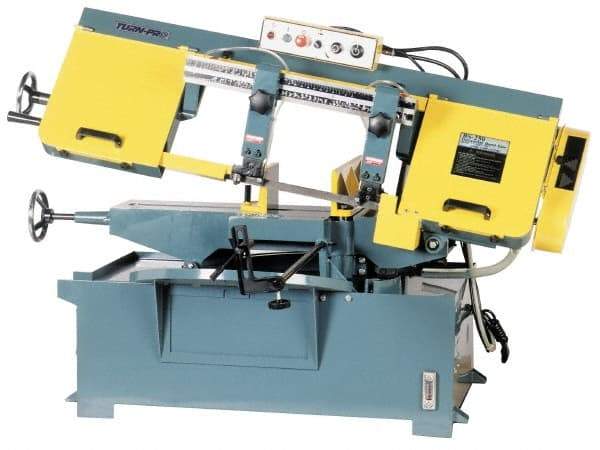 Enco - 10 x 16" Max Capacity, Manual Step Pulley Horizontal Bandsaw - 220/440 Volts, 2 hp, 3 Phase - Industrial Tool & Supply