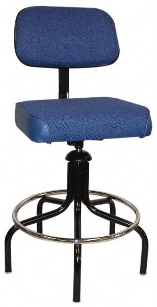 Bevco - Adjustable Chair - Cloth, Vinyl Seat, Royal Blue - Industrial Tool & Supply
