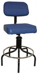 Bevco - Adjustable Chair - Cloth, Vinyl Seat, Royal Blue - Industrial Tool & Supply