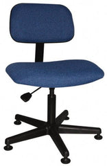 Bevco - Ergonomic Pneumatic Chair - Cloth Seat, Royal Blue - Industrial Tool & Supply