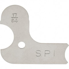 SPI - 17/64 Inch Radius Gage - Satin Chrome Finish, Steel - Industrial Tool & Supply