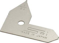 SPI - 1/64 Inch Radius Gage - Satin Chrome Finish, Steel - Industrial Tool & Supply