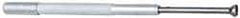 SPI - 0.2 to 0.3 Inch Measurement, 1.2 Inch Gage Depth, Small Hole Gage - 3 Inch Overall Length, Satin Chrome Finish, Half Ball - Industrial Tool & Supply
