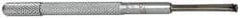 SPI - 0.125 to 0.2 Inch Measurement, 0.88 Inch Gage Depth, Small Hole Gage - 3 Inch Overall Length, Satin Chrome Finish, Half Ball - Industrial Tool & Supply