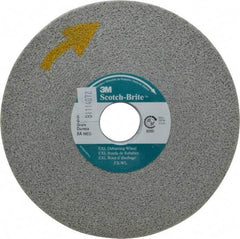 3M - 6" Diam, 1/2" Face Width, 1" Center Hole, Medium Grade, Aluminum Oxide Deburring Wheel - Convolute, Hard Density 8 Grade, 6,000 RPM - Industrial Tool & Supply