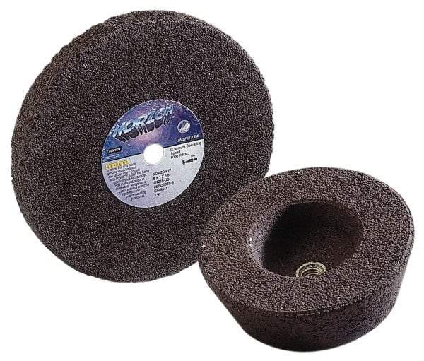 Norton - 8" Diam x 5/8" Hole x 1" Thick, T Hardness, 14 Grit Surface Grinding Wheel - Zirconia Alumina, Type 1, Very Coarse Grade, 6,000 Max RPM, No Recess - Industrial Tool & Supply