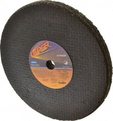 Norton - 8" Diam x 5/8" Hole x 3/4" Thick, R Hardness, 14 Grit Surface Grinding Wheel - Zirconia Alumina, Type 1, Very Coarse Grade, 6,000 Max RPM, No Recess - Industrial Tool & Supply