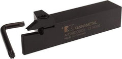 Kennametal - External Thread, 1.02" Max Depth of Cut, 8mm Min Groove Width, 6" OAL, Right Hand Indexable Grooving Cutoff Toolholder - 8 Seat Size, 1-1/4" Shank Height x 1-1/4" Shank Width, A4..08.. Insert Style, A4SM Toolholder Style, Series A4 - Industrial Tool & Supply