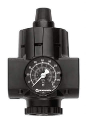 Norgren - 3/4 NPT Port, Zinc Hi-Flow Regulator - 10 to 125 psi Range, 300 Max psi Supply Pressure, 1/2" Gauge Port Thread, 2.91" Wide x 5.37" High - Industrial Tool & Supply