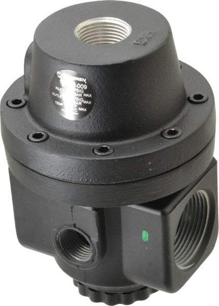 Norgren - 1-1/4 NPT Port, 300 CFM, Zinc/Aluminum Air Pilot Operated Regulator - 10 to 400 psi Range, 400 Max psi Supply Pressure, 4.16" Wide x 5.97" High - Industrial Tool & Supply
