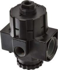 Norgren - 1 NPT Port, Zinc Hi-Flow Pilot Operated Regulator - 10 to 300 psi Range, 300 Max psi Supply Pressure, 1/2" Gauge Port Thread, 2.7" Wide x 5.2" High - Industrial Tool & Supply