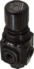 Norgren - 1/4 NPT Port, 83 CFM, Zinc Manifolding Regulator - 5 to 150 psi Range, 290 Max psi Supply Pressure, 1/8" Gauge Port Thread, 1.97" Wide x 4.19" High - Industrial Tool & Supply