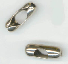 Made in USA - 1 Inch Long Nickel Plated Brass Connector - For Trade Size Number 20 Ball Chains - Industrial Tool & Supply