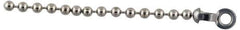 Made in USA - 13/32 Inch Long Stainless Steel End Coupling - For Trade Size Number 6 Ball Chains - Industrial Tool & Supply