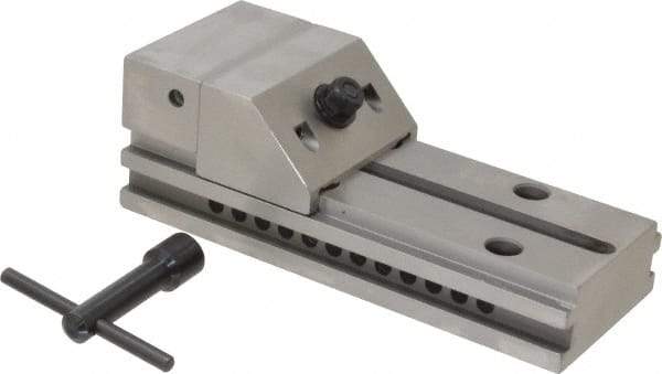 Starrett - 3" Jaw Width, 4" Jaw Opening Capacity, 1-1/4" Jaw Height, Toolmaker's Vise - Flat Jaw, 0.005mm Parallelism, 0.0051mm Squareness, 7-1/2" OAL x 2-1/2" OAH - Industrial Tool & Supply