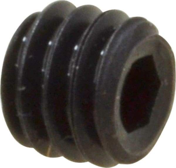 Value Collection - #6-40 UNF, 1/8" OAL, Cup Point Set Screw - Grade 8 Alloy Steel, 1/16" Key - Industrial Tool & Supply