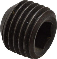 Value Collection - 3/8-24 UNF, 5/16" OAL, Cup Point Set Screw - Grade 8 Alloy Steel, 3/16" Key - Industrial Tool & Supply