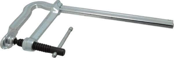 Bessey - 5-1/2" Deep Throat, 12" Max Capacity, Bend Sliding Arm Clamp - 1,100 Lb Clamping Pressure, 0.7" Spindle Diam - Industrial Tool & Supply