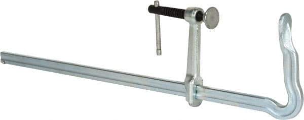 Bessey - 4-3/4" Deep Throat, 24" Max Capacity, Bend Sliding Arm Clamp - 1,100 Lb Clamping Pressure, 0.7" Spindle Diam - Industrial Tool & Supply