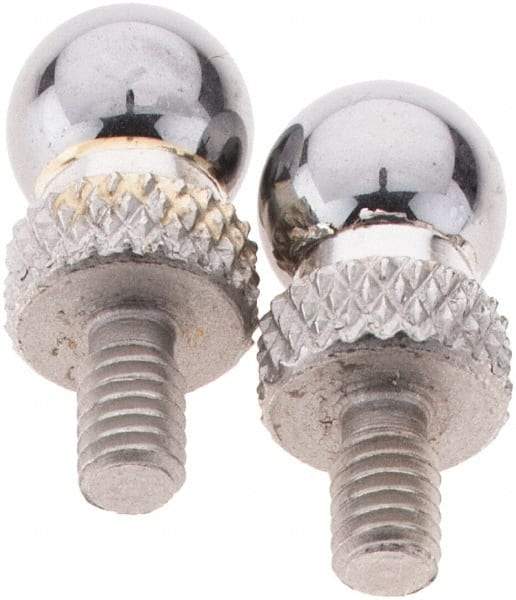 NES - #4-48, 1/4" Ball Diam, Carbide Ball Contact Point - 1/4" Contact Point Length - Industrial Tool & Supply