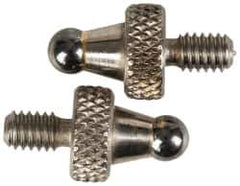 NES - #4-48, 1/8" Ball Diam, Carbide Ball Contact Point - 1/4" Contact Point Length - Industrial Tool & Supply