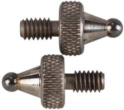 NES - #4-48, 3/32" Ball Diam, Carbide Ball Contact Point - 1/4" Contact Point Length - Industrial Tool & Supply