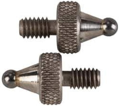 NES - #4-48, 3/32" Ball Diam, Carbide Ball Contact Point - 1/4" Contact Point Length - Industrial Tool & Supply