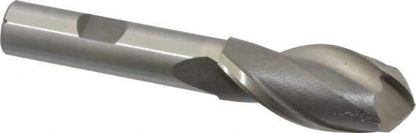 Interstate - 3/4" Diam, 1-5/8" LOC, 2 Flute High Speed Steel Ball End Mill - Uncoated, Single End, 3-5/8" OAL, 1/2" Shank Diam, Spiral Flute - Industrial Tool & Supply