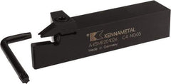 Kennametal - 1.02" Max Depth of Cut, 10mm Min Groove Width, 6" OAL, Right Hand Indexable Grooving Cutoff Toolholder - 10 Seat Size, 1-1/4" Shank Height x 1-1/4" Shank Width, A4..10.. Insert Style, A4SM Toolholder Style, Series A4 - Industrial Tool & Supply