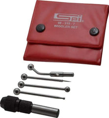 SPI - 0.0002 Inch Accuracy, Single End, Center Finder Set Mechanical - 0.1 Inch Head Diameter, Includes 4 Attachments, Case, Holder, 4 Pieces - Industrial Tool & Supply