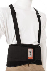 Ergodyne - Size 3XL, Hook & Loop, Spandex Belt with Adjustable Shoulder Straps - 46 to 52" Waist, 8" Wide, Detachable Strap, Black - Industrial Tool & Supply