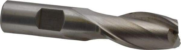 Interstate - 18mm, 1-5/16" LOC, 5/8" Shank Diam, 3-5/16" OAL, 2 Flute, Cobalt Square End Mill - Single End, Uncoated, Spiral Flute, Centercutting, Right Hand Cut, Right Hand Flute - Industrial Tool & Supply