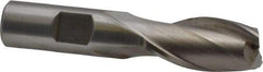 Interstate - 18mm, 1-5/16" LOC, 5/8" Shank Diam, 3-5/16" OAL, 2 Flute, Cobalt Square End Mill - Single End, Uncoated, Spiral Flute, Centercutting, Right Hand Cut, Right Hand Flute - Industrial Tool & Supply