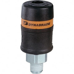Dynabrade - Male NPT Pneumatic Hose Coupler - 1/4" Body Diam - Industrial Tool & Supply