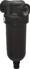 Norgren - 1/4" Port, 4-1/4" High x 1.63" Wide Miniature Filter with Metal Bowl, Automatic Drain - 24 SCFM, 250 Max psi, 150°F Max Temp, 1 oz Bowl Capacity - Industrial Tool & Supply